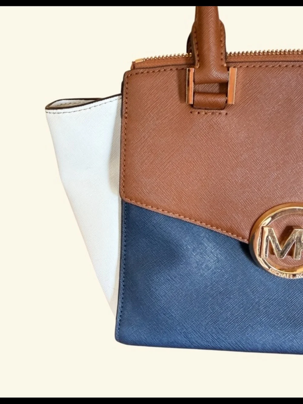 Michael Kors Hudson Medium Satchel Tricolor